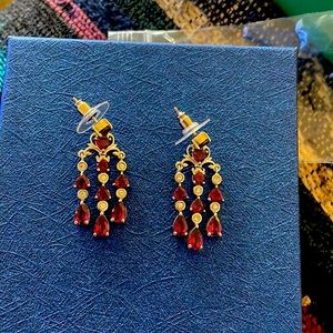 earrings sterling garnet